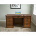 Amish Austin Mission Double Pedestal Desk Desk Only Double Pedestal Desks Farmhouse Mission