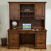 Amish Austin Mission Double Pedestal Desk Desk with Hutch Top Double Pedestal Desks Farmhouse Mission