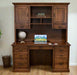 Amish Austin Mission Double Pedestal Desk Desk with Hutch Top Double Pedestal Desks Farmhouse Mission