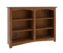 Amish Mission Double Bookcase 48" Width x 36" Height Front Facing