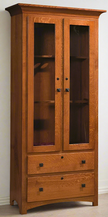 Amish Mason Mission 8-Gun Cabinet Gun Cabinets Corner Style Mission