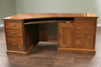 Amish Austin Mission 72" Wedge Desk with Computer Tower Desk Only Desk Units Farmhouse Mission