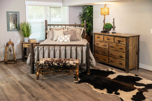 Amish Mission Log Bedroom Set Front Facing