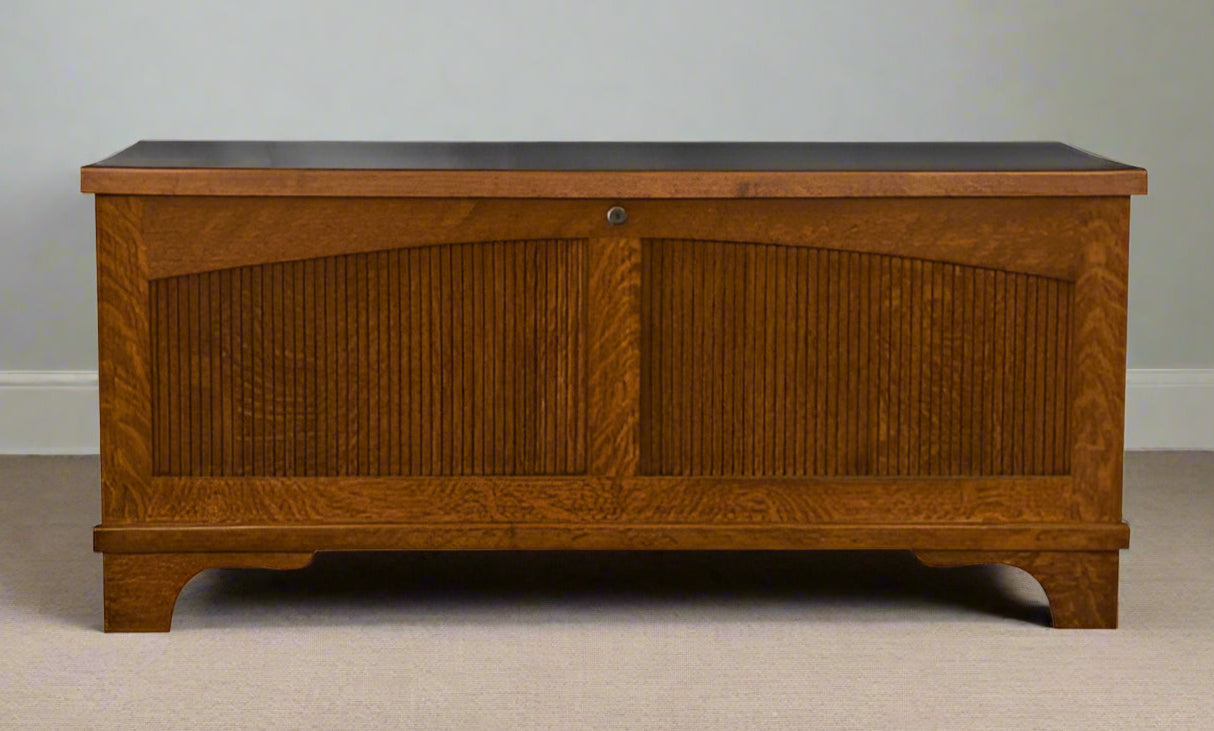 Mission Panel Stickley Chest Amish Made Cedar Chest Front Facing