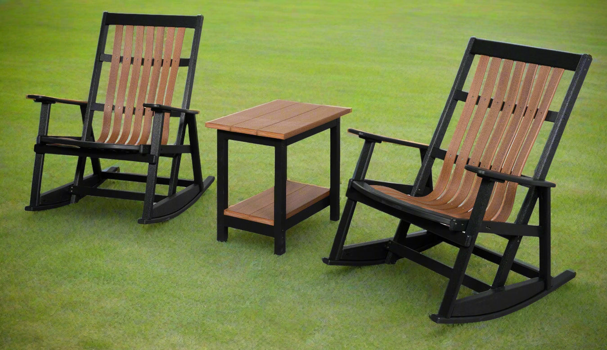 Amish Mission Polybent Rocking Chair - E-Mar Backyard - Amish Made Mission Polybent Rocking Chair 1