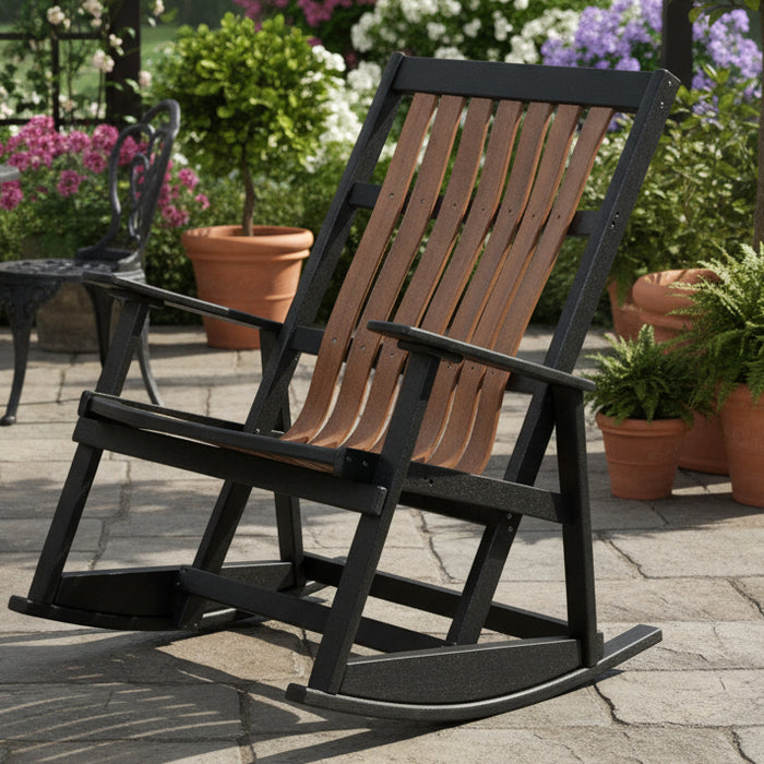 Amish Mission Polybent Rocking Chair - E-Mar Backyard - Amish Made Mission Polybent Rocking Chair