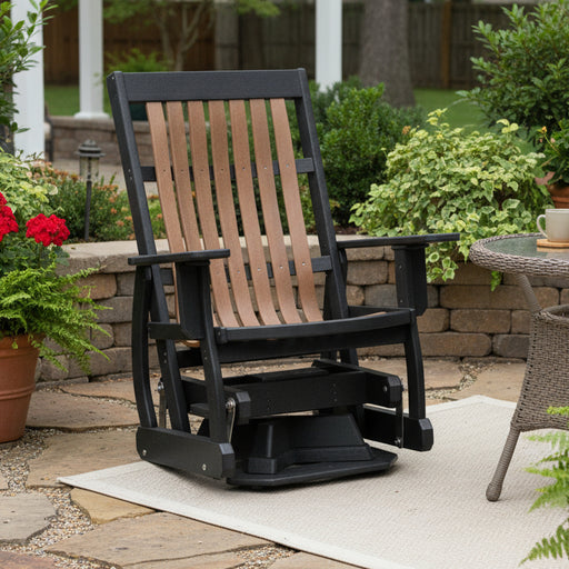 Amish Mission Polybent Swivel Glider - E-Mar Backyard - Amish Made Mission Polybent Swivel Glider