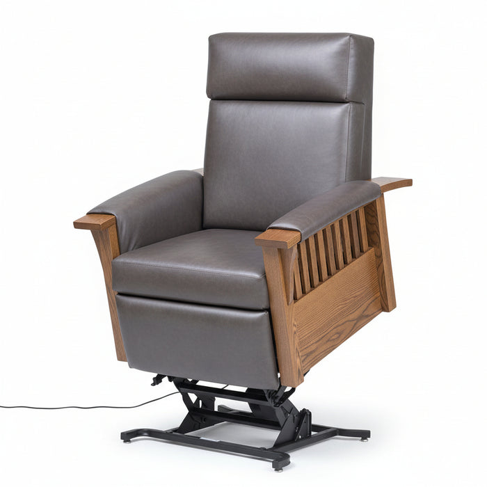Amish Mission Power Lift Chair American Made Lift Chair Solid Oak Wood