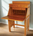 Amish Mission Secretary Writing Desk 3 Drawer Top with Backsplash Secretary Desks Farmhouse Traditional