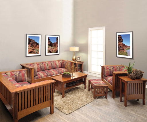 Amish Mission Slat Living Room Group - Quality Fabrications - Amish Made Stickley Mission Style Living Room Furniture