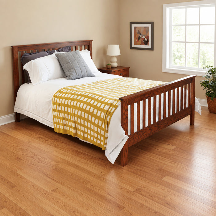 Amish JM Mission Bed Spindle/Slat Beds Mission