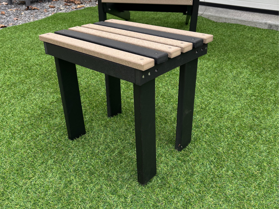 Amish Mission Small End Table - Tangent Poly - Weatherwood on Black