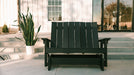 Amish Modern 4' Glider Front View Black Poly Outdoor Furniture 