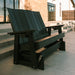 Amish Modern 4' Glider Side View Black Poly outdoor Furniture