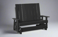 Amish Modern 4 foot glider in black poly outdoor furniture