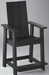 Amish Modern Balcony Chair in Black Poly  Outdoor Amish Furntirue