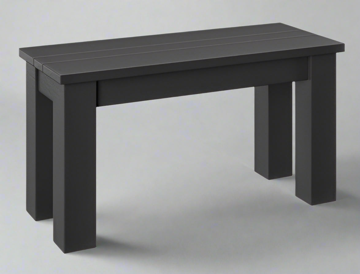 Amish 34" Modern Bench poly outdoor furniture dining set