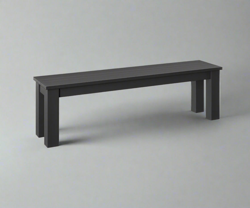 Amish Modern Bench 62" poly outdoor furniture dining set