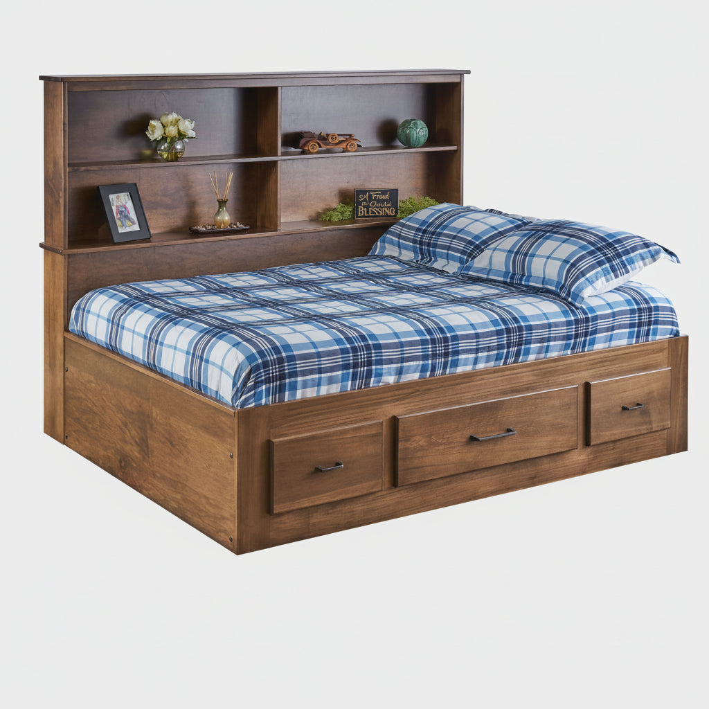 Amish DH Platform Bed Storage Beds Shaker
