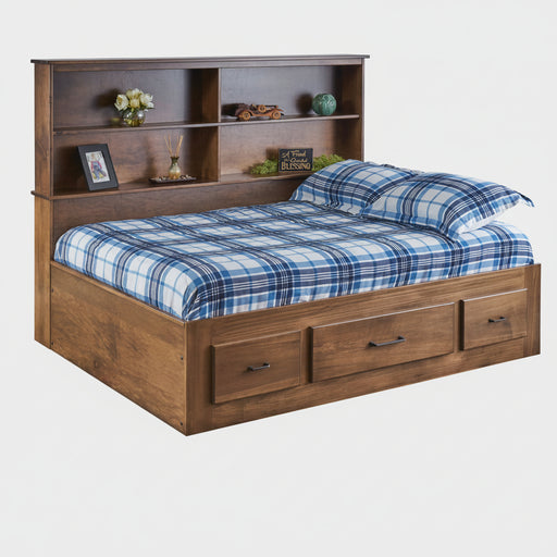 Amish DH Platform Bed Storage Beds Shaker