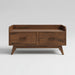 Amish Modern Mid Century Bench with Drawer Coffee Table