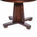 Amish Modern Mission Round Single Pedestal Table - Mission Base - Round Amish Table - Sap Cherry - OCS-117 Asbury - Base Close-up
