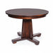 Amish Modern Mission Round Single Pedestal Table - Mission Base - Round Amish Table - Sap Cherry - OCS-117 Asbury