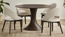 Amish Modern Oneida Round Dining Set With Fabric Dining Chairs- Amish Solid Maple Round Dining Table Set - Heartland Fabric - Wengerd Wood Products 1
