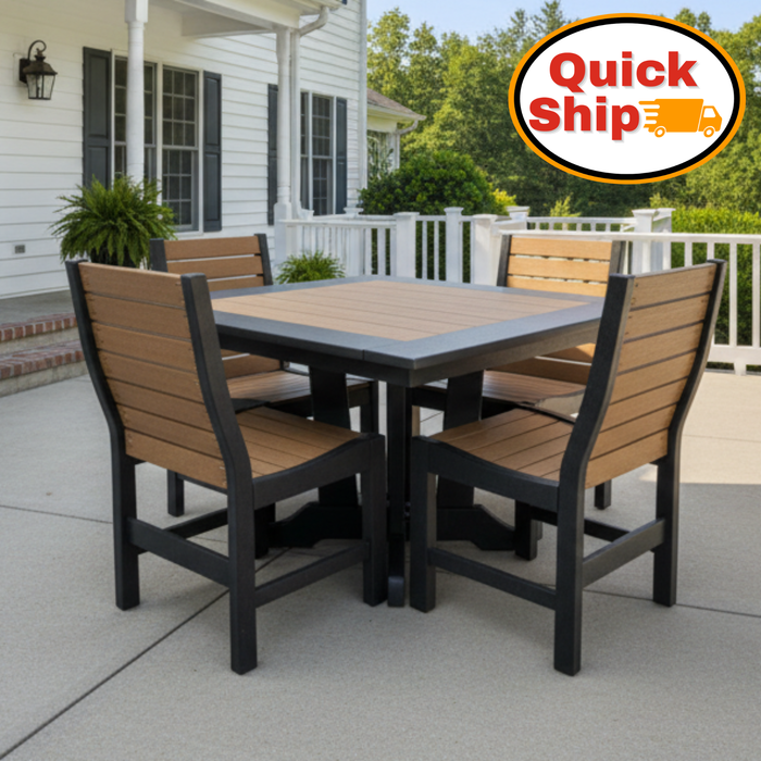 Amish Modern Poly Dining Set Quick Ship In-Stock Baldwin Dining Set