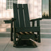 Amish Modern Single Swivel Glider Front View Poly Outdoor Black Furniture