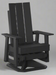 Amish_Modern_Swivel_Glider on black outdoor poly furniture