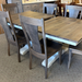 Amish Montana Double Pedestal - Ashville Side Chairs - Wengerd Wood - Solid Rustic Hickory & Maple - 2-Tone Paint & Glaze & Stain - 2