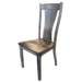 Amish Montana Double Pedestal - Ashville Side Chairs - Wengerd Wood - Solid Rustic Hickory & Maple - 2-Tone Paint & Glaze & Stain - Chair Only