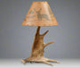 Amish Moose Antler Table Lamp Quad M Rustics Rustic Log Cabin Antler Table Lamp