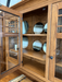 Amish New England 3-Door Hutch - Solid Oak Amish Hutch - OCS-104 Seely Stain 3
