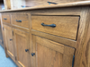 Amish New England 3-Door Hutch - Solid Oak Amish Hutch - OCS-104 Seely Stain 5