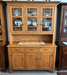 Amish New England 3-Door Hutch - Solid Oak Amish Hutch - OCS-104 Seely Stain