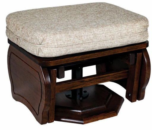 Amish Newport Contemporary Gliding Newport base Ottoman with Oak and Asbury Stain