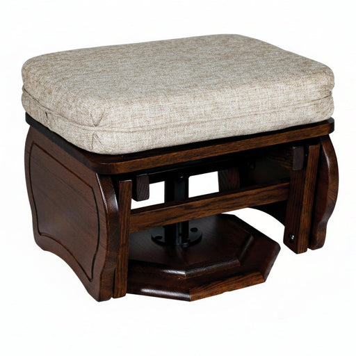 Amish Newport Contemporary Gliding Newport base Ottoman with Oak and Asbury Stain