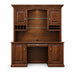 Wooden desk with hutch on a white background