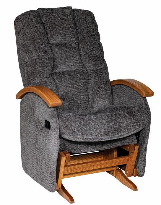 Newport Oak with Fruitwood Stain Zumba Fabric Swivel Glider