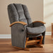 Newport Oak with Fruitwood Stain Zumba Fabric Swivel Glider
