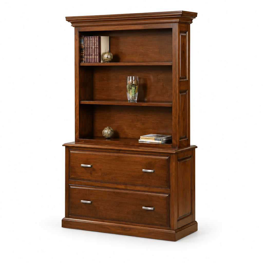 Amish Newport Lateral File w/ Optional Hutch
