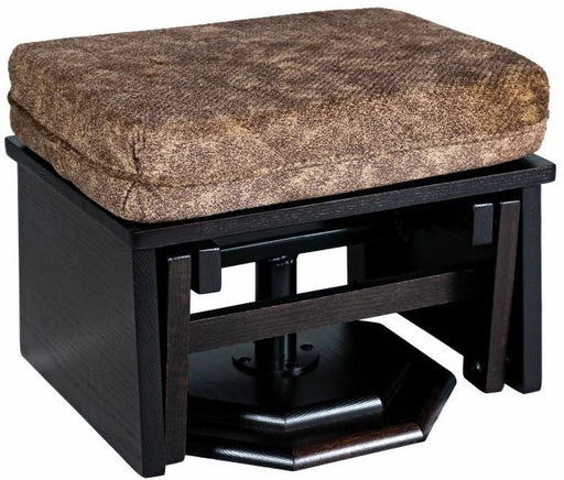 Amish Newport Mission Ottoman Mission style Oak with onyx stain gilding ottoman for rocking chair