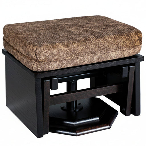 Amish Newport Mission Ottoman Mission style Oak with onyx stain gilding ottoman for rocking chair