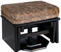 Amish Newport Mission Ottoman Mission style Oak with onyx stain gilding ottoman for rocking chair