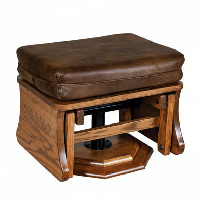 Amish Gliding and Swiveling Newport Stlyle Traditional Ottoman for Rocking Chair and Living Room
