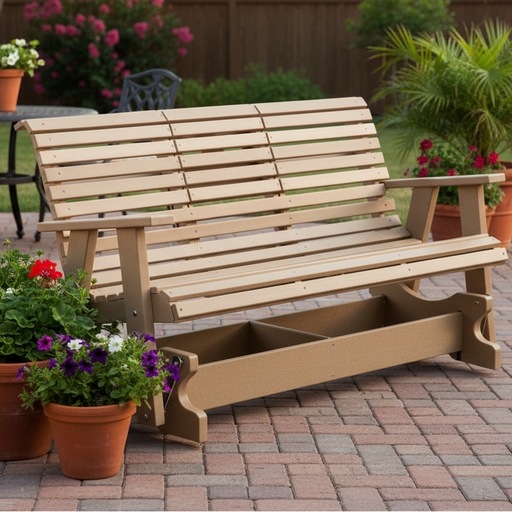 Levi Leisure Rollback 5 Foot Glider Amish Poly Rollback 5 Foot Glider Front Facing