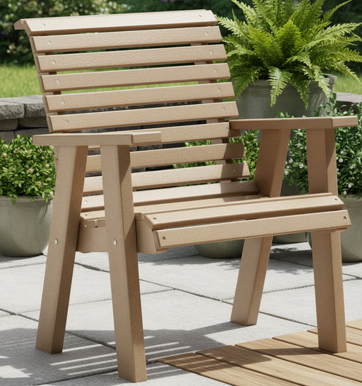 Levi Leisure Rollback Chair Amish Poly Rollback Chair Front Facing