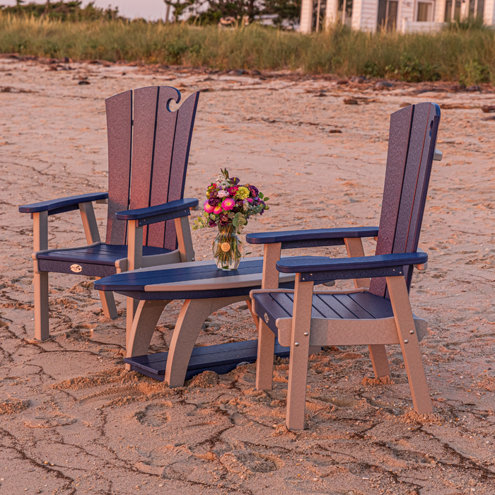 Amish OceanWavz Dining Chairs w/ SurfAira Coffee Table Set
Amish Made Poly Outdoor Seating
Patriot Blue on Light Gray
